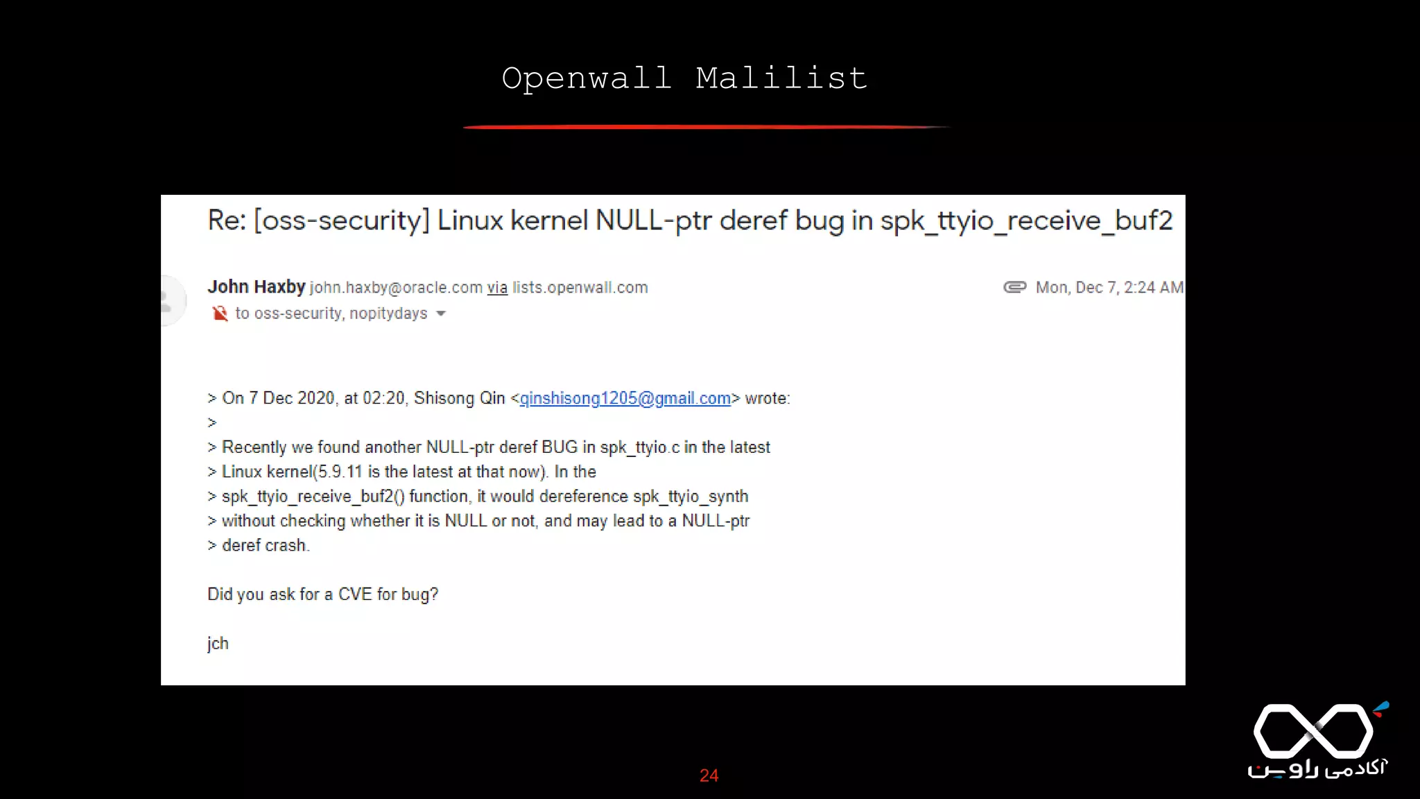 Openwall Malilist
24
 
