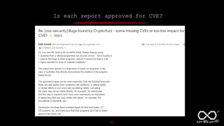 Is each report approved for CVE?
22
 