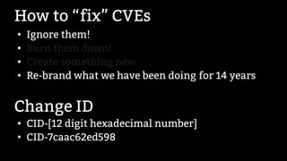 Change ID
● CID-[12 digit hexadecimal number]
● CID-7caac62ed598
 
