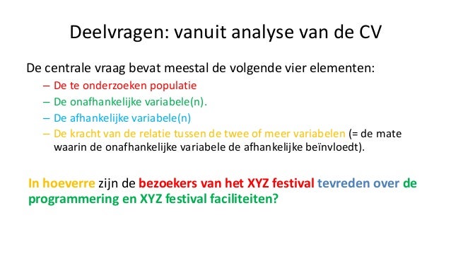 Onderzoekscyclus en vraagstelling