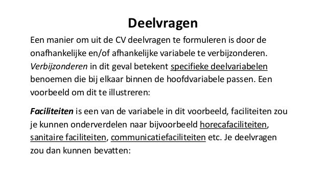 Onderzoekscyclus en vraagstelling