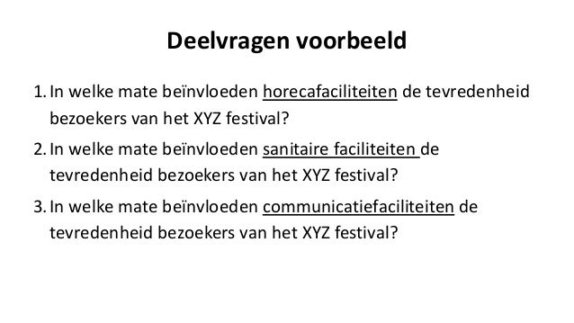Onderzoekscylus en Vraagstelling