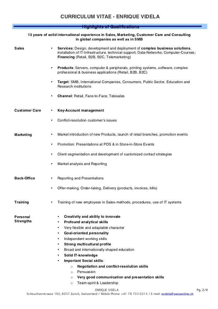 cv enrique videla 2011 eng teacher qualifications for resumes