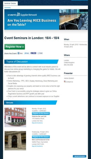 Cvent london seminar
