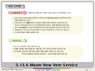 3.13.6  Maum New Item Service copyrightⓒ 2011 MAUM Communication 씨앗 스틱형 사 용 설 명 화분에 꽂고 물만주면 식물이 자라는 재밌고 신기한 플라워 스틱 ! 재질 및 제작 
