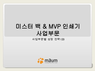 사업부문별 성장 전략 (2) 