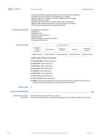 Cv europass gagliardi bianca_ita | PDF