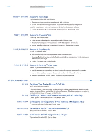 CV Europass Yoga 500 RYT Luca Matteo Ruberto | PDF