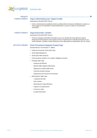 CV Europass Yoga 500 RYT Luca Matteo Ruberto | PDF