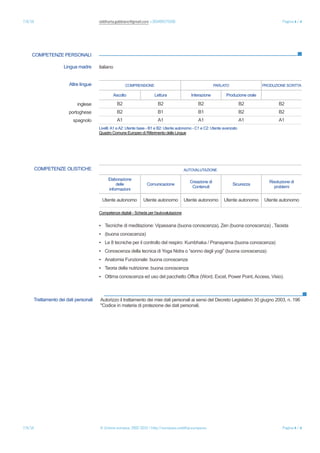 CV Europass Yoga 500 RYT Luca Matteo Ruberto | PDF