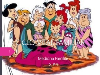 CICLO VITAL FAMILIAR
Medicina Familiar
G # 1
1
 