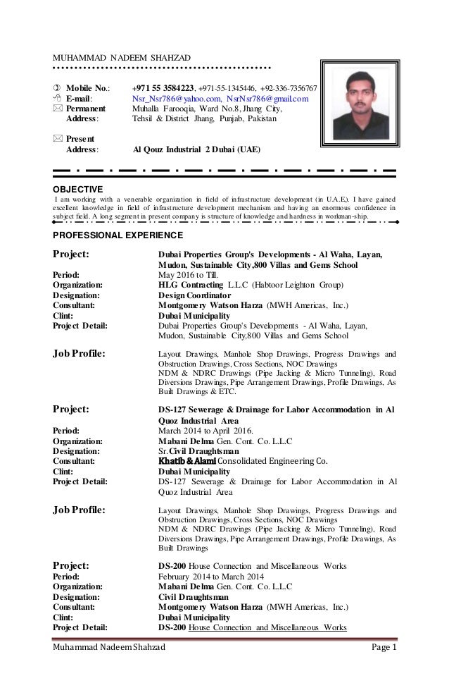 cv for draughtsman cv template for uae