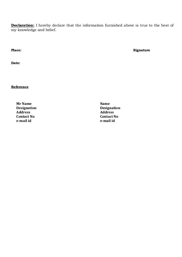 freshers cv format 2 3 638