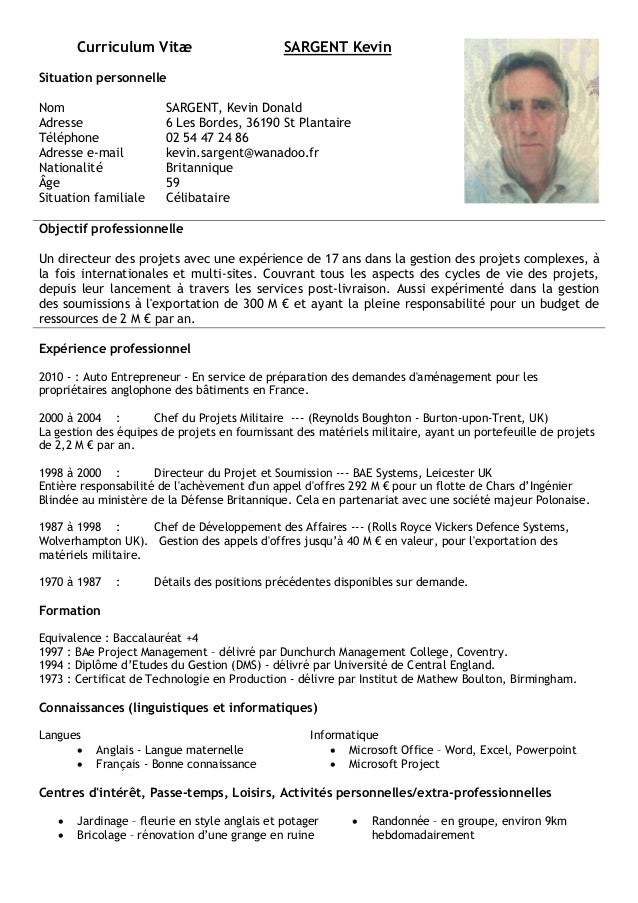 Project manage france resume resume cv