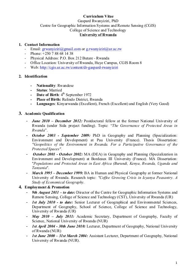 Remote Sensing Resume Example Remote Sensing Resume Example