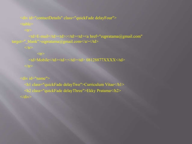 Membuat CV dengan HTML | PPT