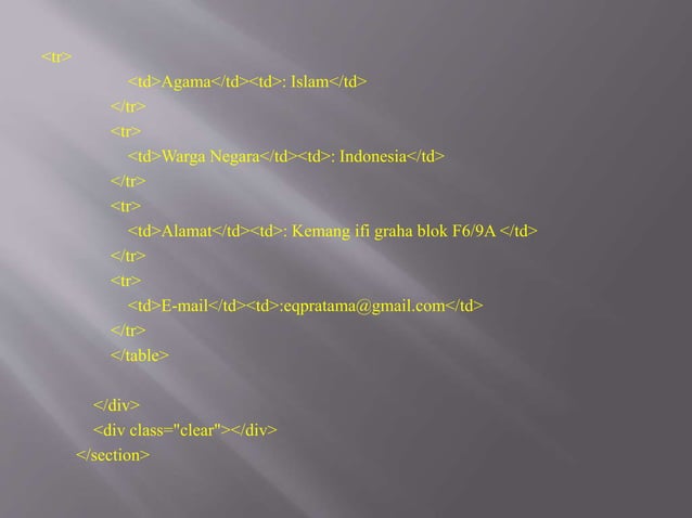 Membuat CV dengan HTML | PPT