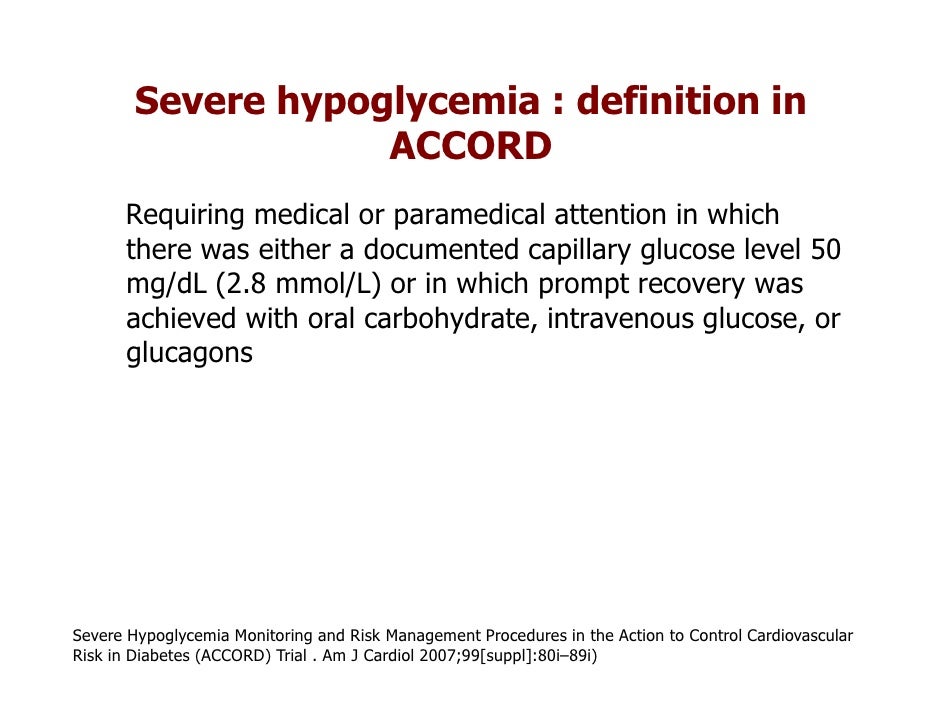 Cardiovascular events & Hypoglycemia