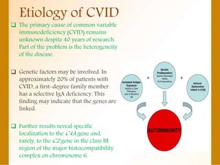COMMON VARIABLE IMMUNODEFICIENCY (CVID) | PPTX