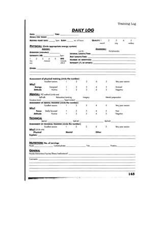 training logs