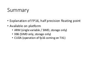 Cvim half precision floating point | PPTX