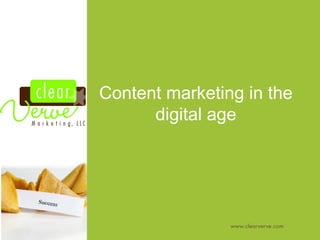 Content marketing in the
digital age

 