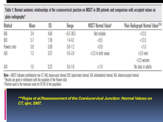 imaging of the craniovertebral junction | PPTX