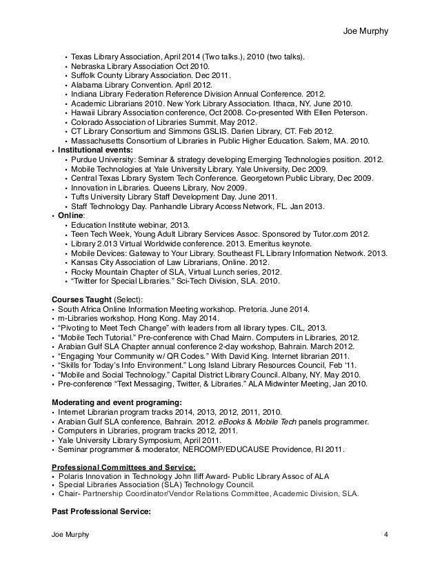 school librarian resumes
