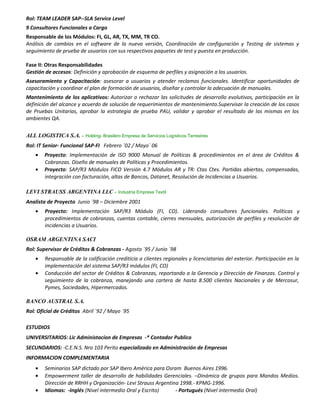 CV Julio Cabeza SAP | DOC
