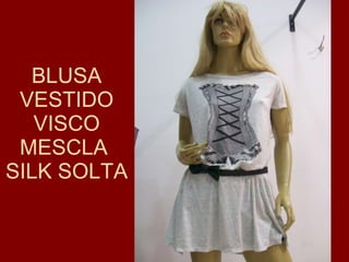 BLUSA VESTIDO VISCO MESCLA  SILK SOLTA 