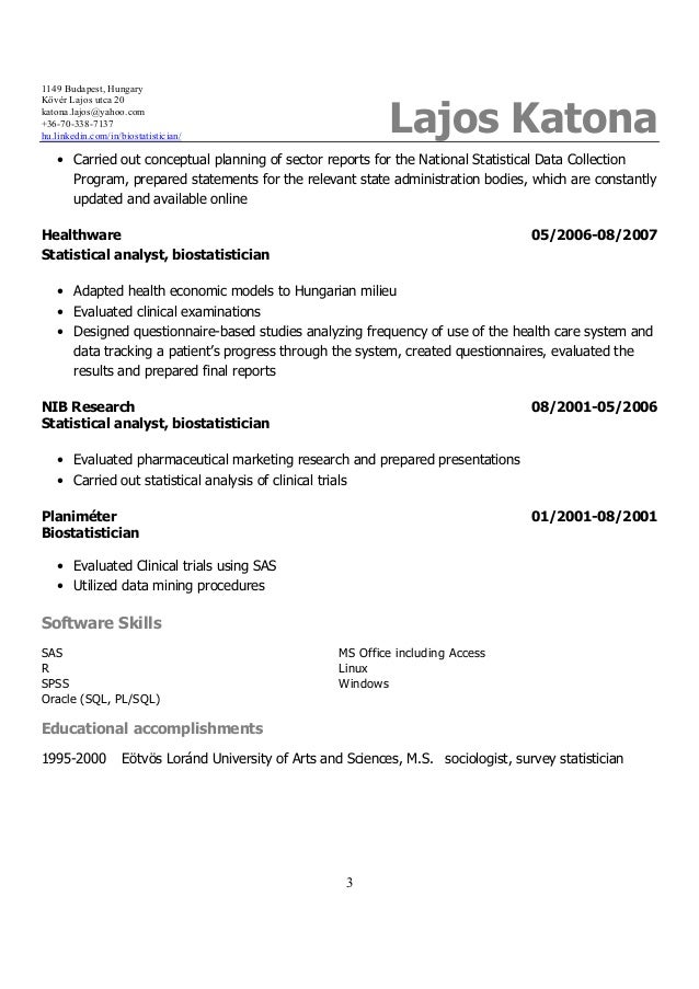 my resume lajos katona
