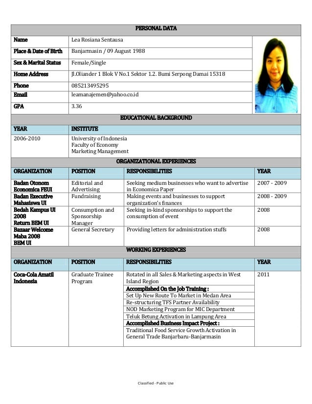 Loreal marketing resume image