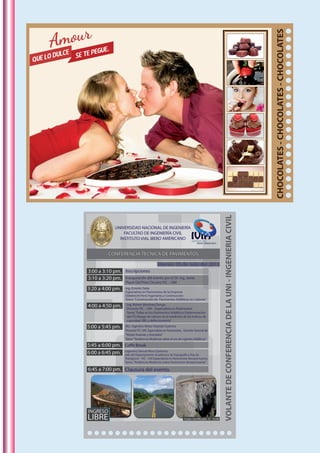 CHOCOLATES-CHOCOLATES-CHOCOLATES
VOLANTEDECONFERENCIADELAUNI-INGENIERIACIVIL
 