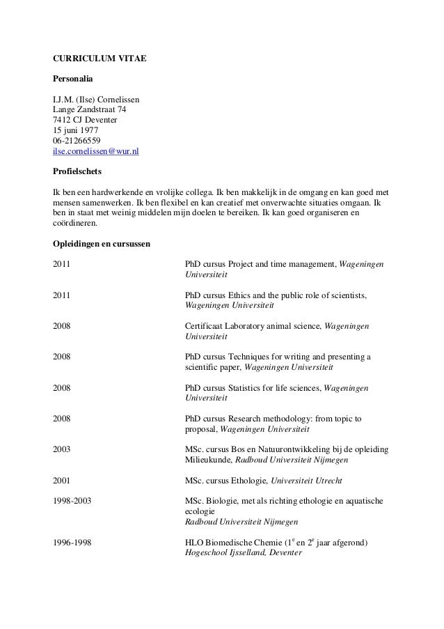 Cv Nl Ilse Cornelissen1