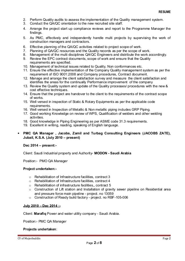 Qa Manager Resume Samples Qwikresume