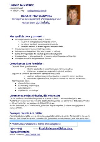 Cv Optimisation Clientele