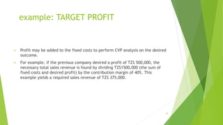 Cost, volume, profit Analysis. for decision making | PDF