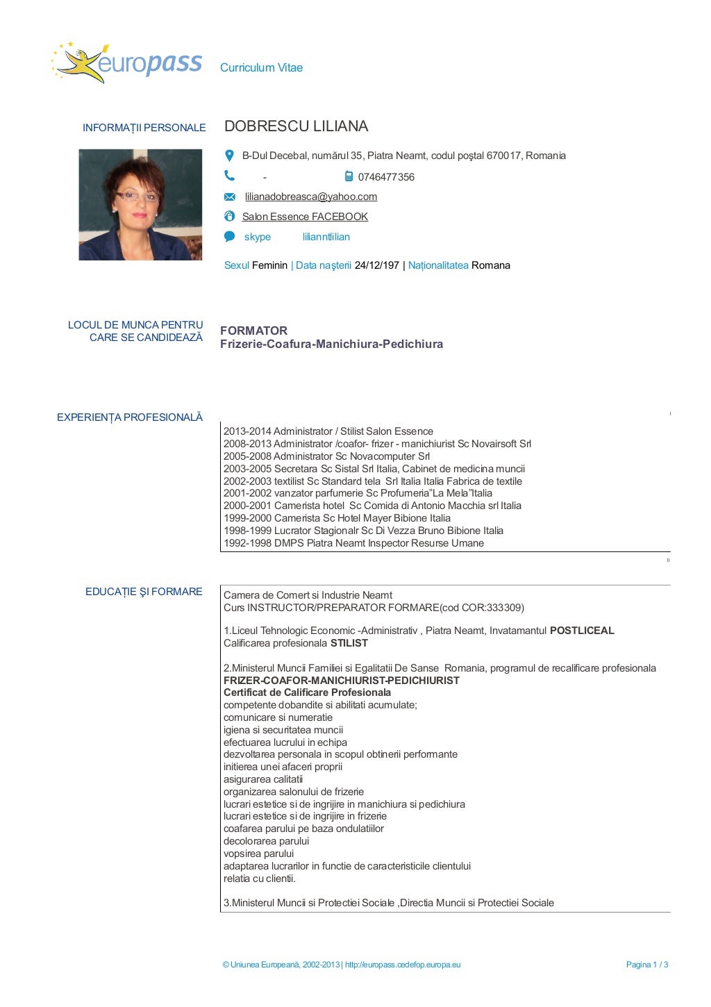 Cv pdf indir