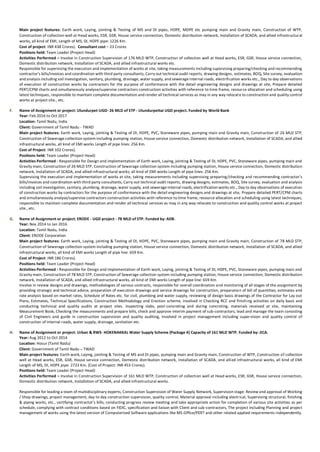 Consulting Engineer for Water Supply , Sewrege , Waste water , Solid ...