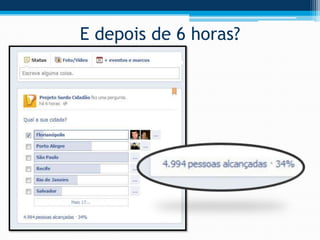 E depois de 6 horas?
 