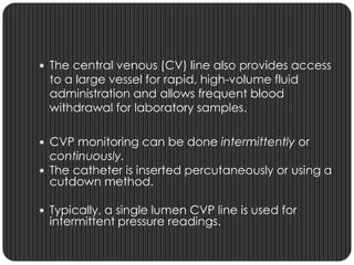 CVP Monitoring_Dr. Subrata Kumar_BSMMU_2014 | PPTX