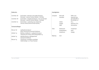 Cv Portofolio Toonvan Schijndel