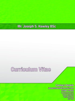 Joseph S. Hawley - Curriculum Vitae