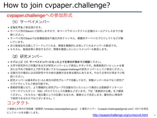 How to join cvpaper.challenge?
4http://xpaperchallenge.org/cv/recruit.html
 