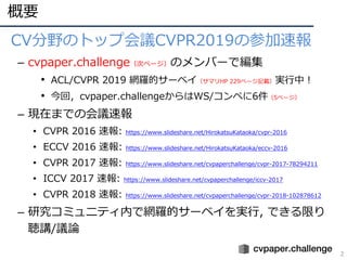 Cvpr 19 速報