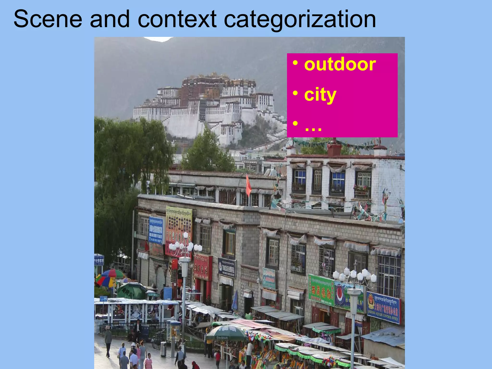 Scene and context categorization outdoor city … 