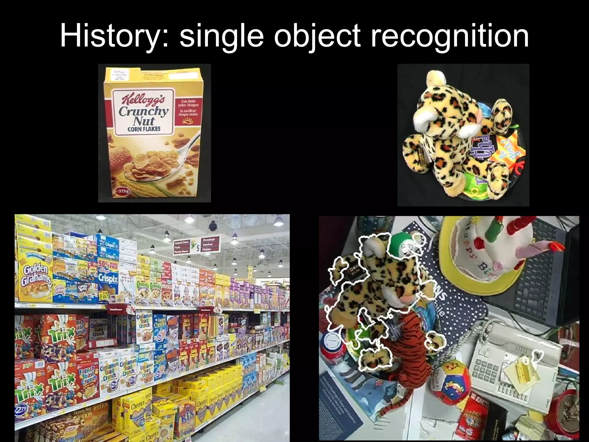 History: single object recognition 