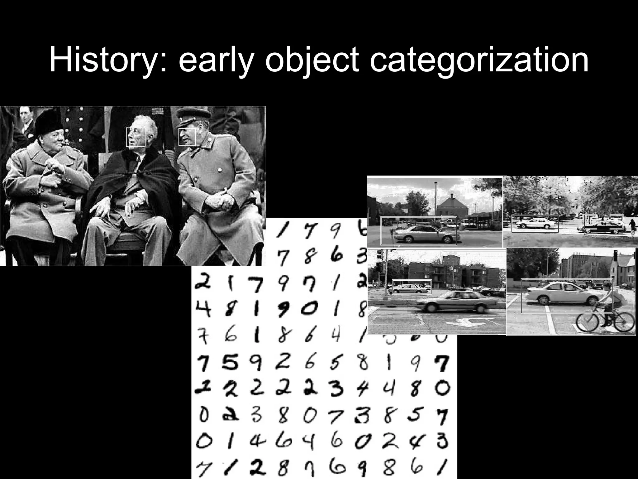 History: early object categorization 