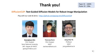 DiffusionCLIP: Text-Guided Diffusion Models for Robust Image ...