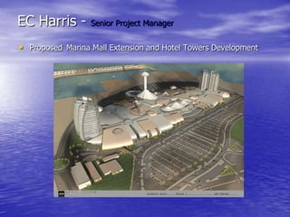 EC Harris - Senior Project Manager
• Proposed Marina Mall Extension and Hotel Towers Development
 